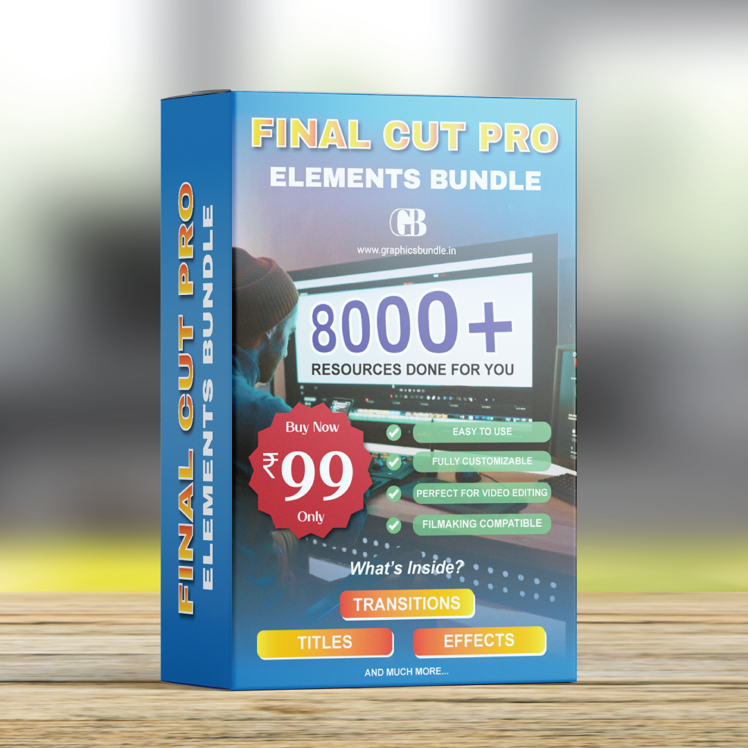 🎬 FINAL CUT PRO ELEMENTS BUNDLE – 8000+ ASSETS