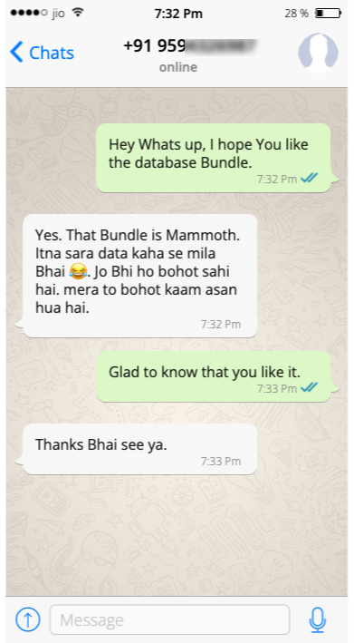 Pan india database whatsapp Screenshot